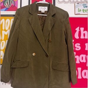 Jones New York Olive Green Blazer - Size 10P Petite
